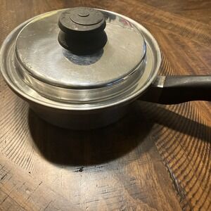 Saladmaster 18-8 Tri-Clad Stainless 6.75" Sauce Pan Vapo Lid Grandma Core